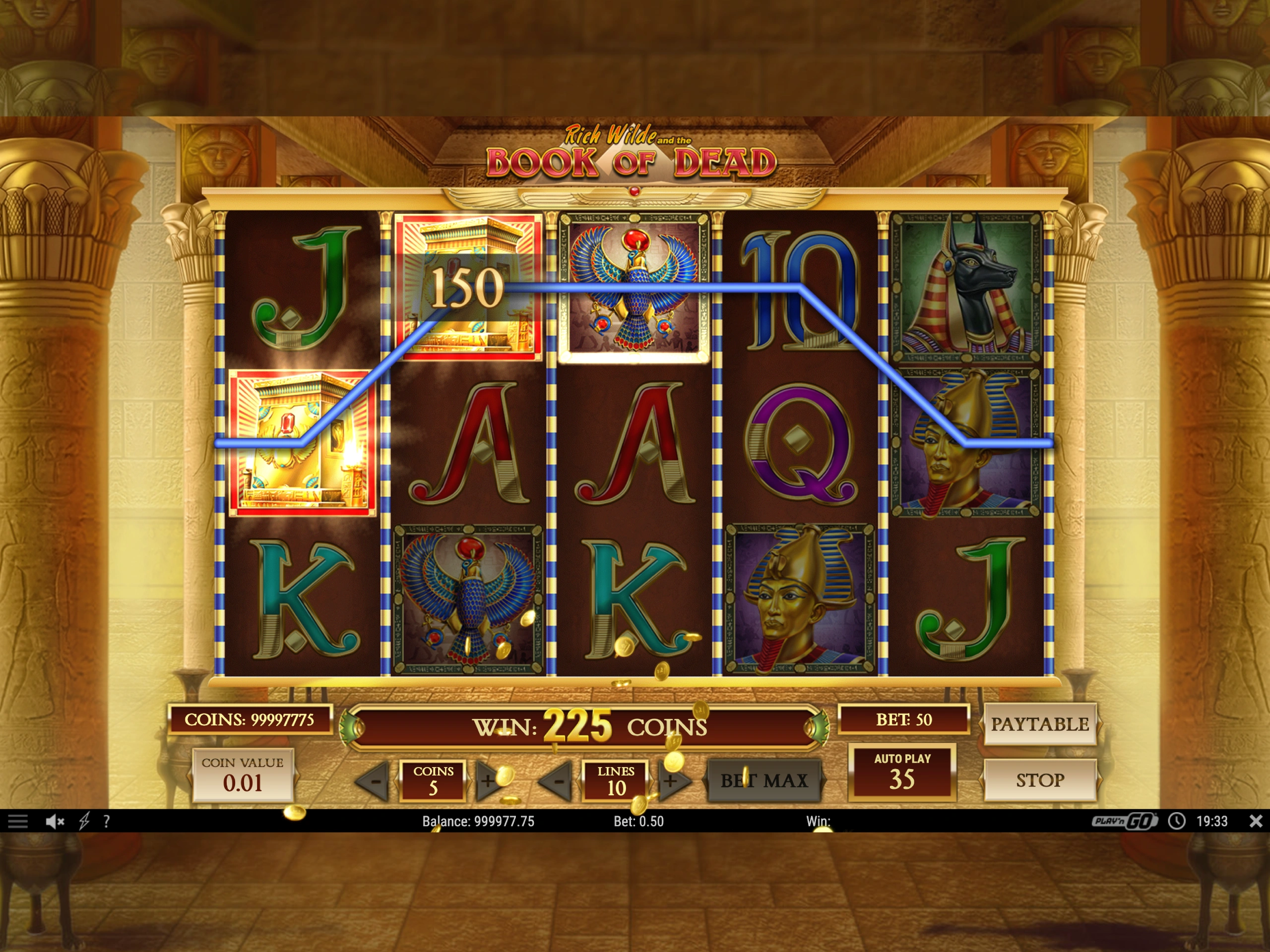Machine à book of dead au casino Unibet