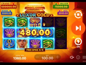 Machine à luxor gold au casino Evobet