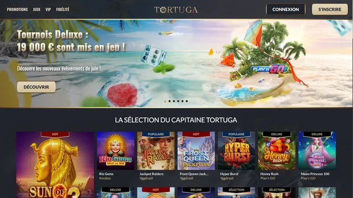 Le Casino Tortuga: un portail pour les amateurs de jeux de hasard